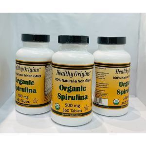 Spirulina, Healthy Origins, Organic, 500 mg, 360 Tabletki.