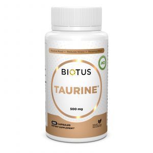  Таурин, Taurine, Biotus, 500 мг, 100 капсул