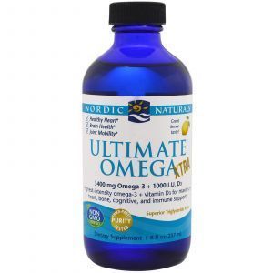 Omega Extra, Omega Xtra, Nordic Naturals, aromat cytrynowy, 237 ml.