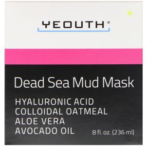Маска с грязью Мертвого моря, Dead Sea Mud Mask, Yeouth, косметическая, 236 мл